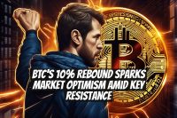 BTC's 10% Rebound Sparks Market Optimism Amid Key Resistance