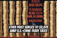 Ether Price Surges to $2,873 Amid U.S.–China Trade Talks