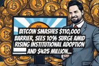 Bitcoin Smashes $110,000 Barrier, Sees 10% Surge Amid Rising Institutional Adoption and $425 Million ETF Inflows