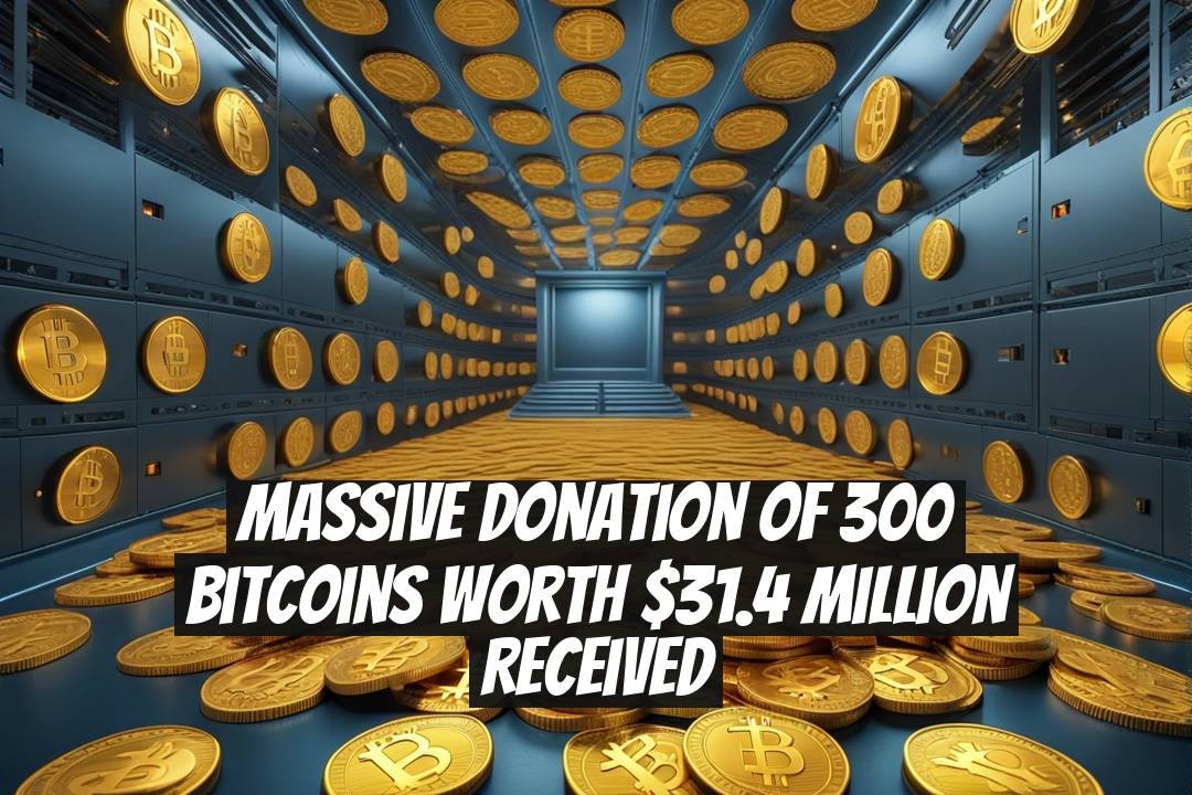 Massive Donation of 300 Bitcoins Worth $31.4 Million Received