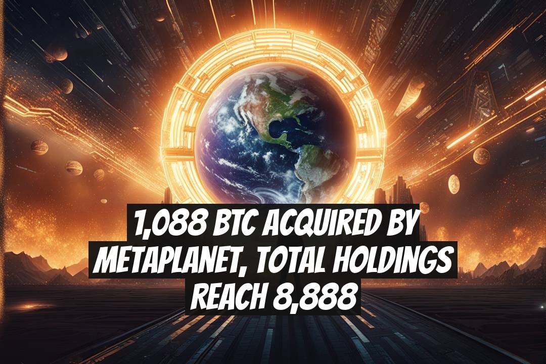 1,088 BTC Acquired by Metaplanet, Total Holdings Reach 8,888