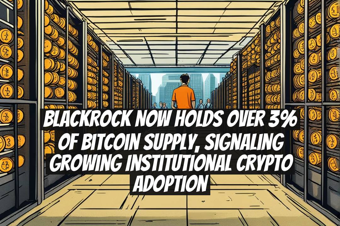 BlackRock now holds over 3% of Bitcoin supply, signaling growing institutional crypto adoption