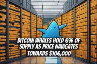 Bitcoin Whales Hold 6% Of Supply As Price Navigates Towards $106,000