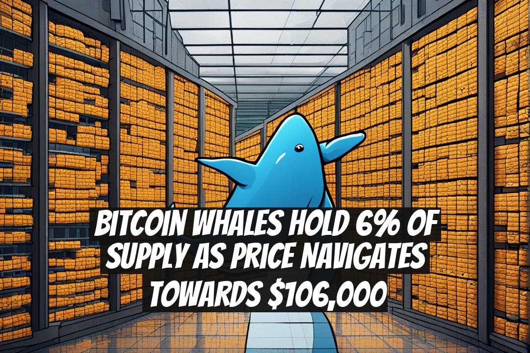Bitcoin Whales Hold 6% Of Supply As Price Navigates Towards $106,000
