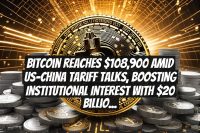 Bitcoin Reaches $108,900 Amid US-China Tariff Talks, Boosting Institutional Interest with $20 Billion ETF Inflows