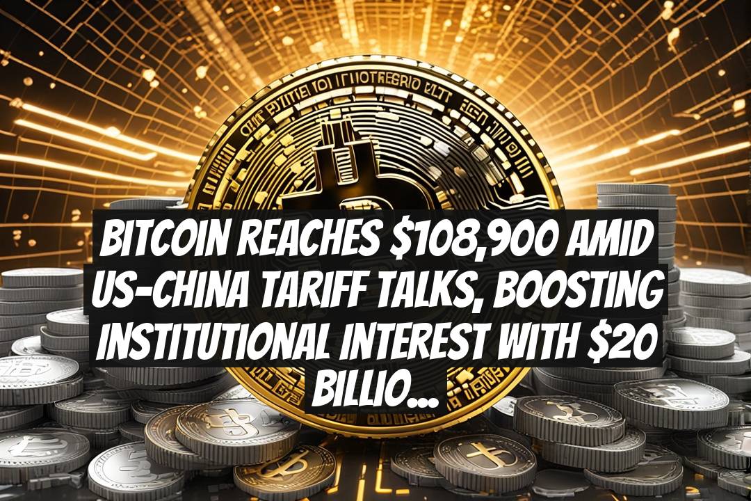 Bitcoin Reaches $108,900 Amid US-China Tariff Talks, Boosting Institutional Interest with $20 Billion ETF Inflows