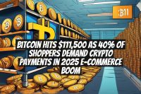 Bitcoin Hits $111,500 As 40% Of Shoppers Demand Crypto Payments In 2025 E-Commerce Boom