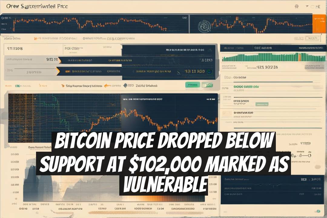 Bitcoin Price Dropped Below Support at $102,000 Marked as Vulnerable