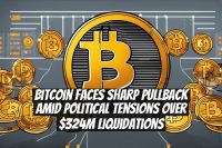 Bitcoin Faces Sharp Pullback Amid Political Tensions Over $324M Liquidations