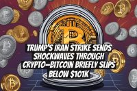 Trump’s Iran Strike Sends Shockwaves Through Crypto—Bitcoin Briefly Slips Below $101K