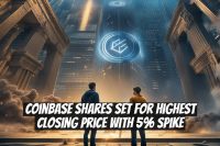 Coinbase Shares Set for Highest Closing Price with 5% Spike