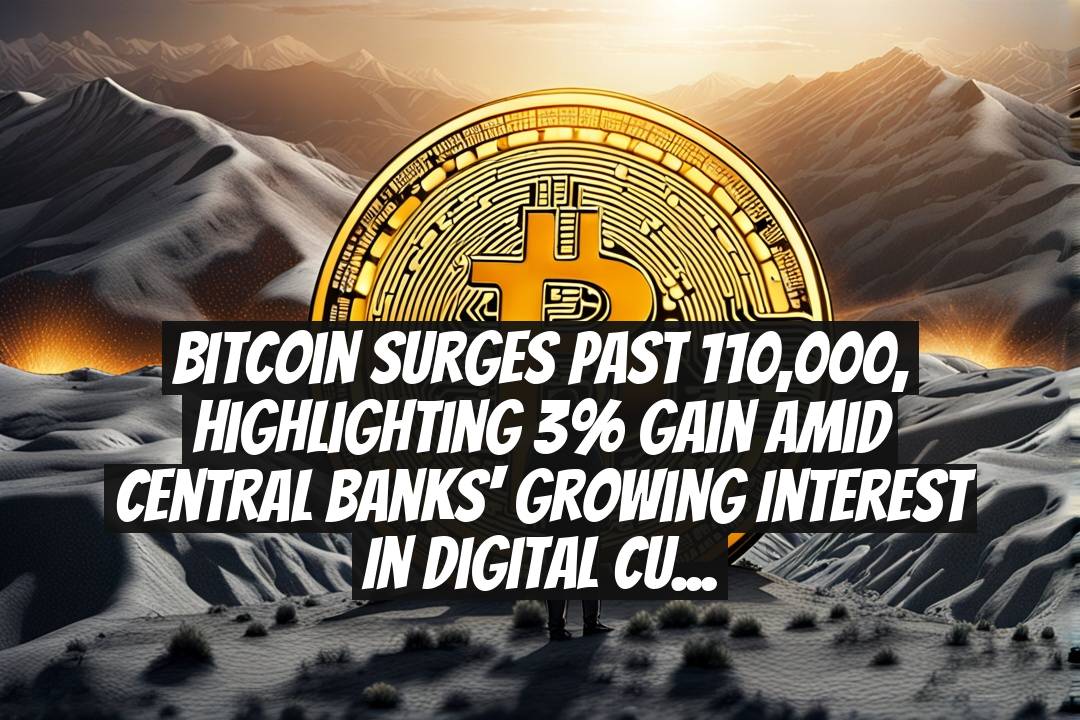 Bitcoin Surges Past 110,000, Highlighting 3% Gain Amid Central Banks' Growing Interest in Digital Currencies