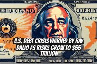 U.S. Debt Crisis Warned by Ray Dalio as Risks Grow to $55 Trillion