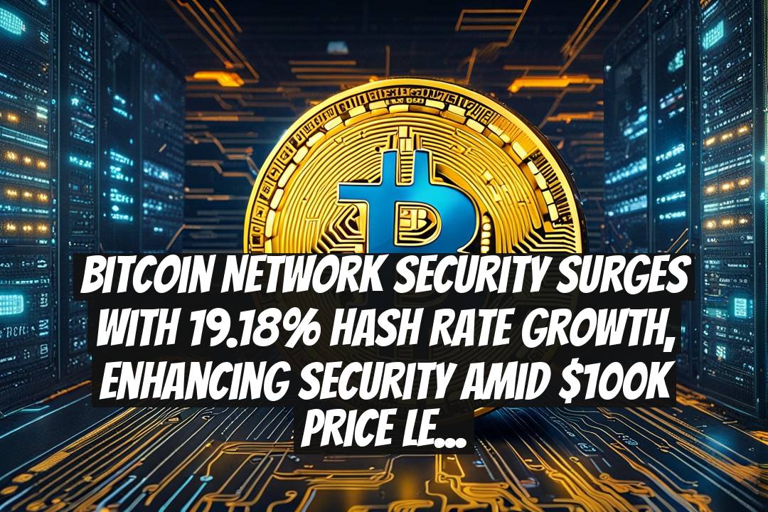 Bitcoin Network Security Surges With 19.18% Hash Rate Growth, Enhancing Security Amid $100K Price Levels