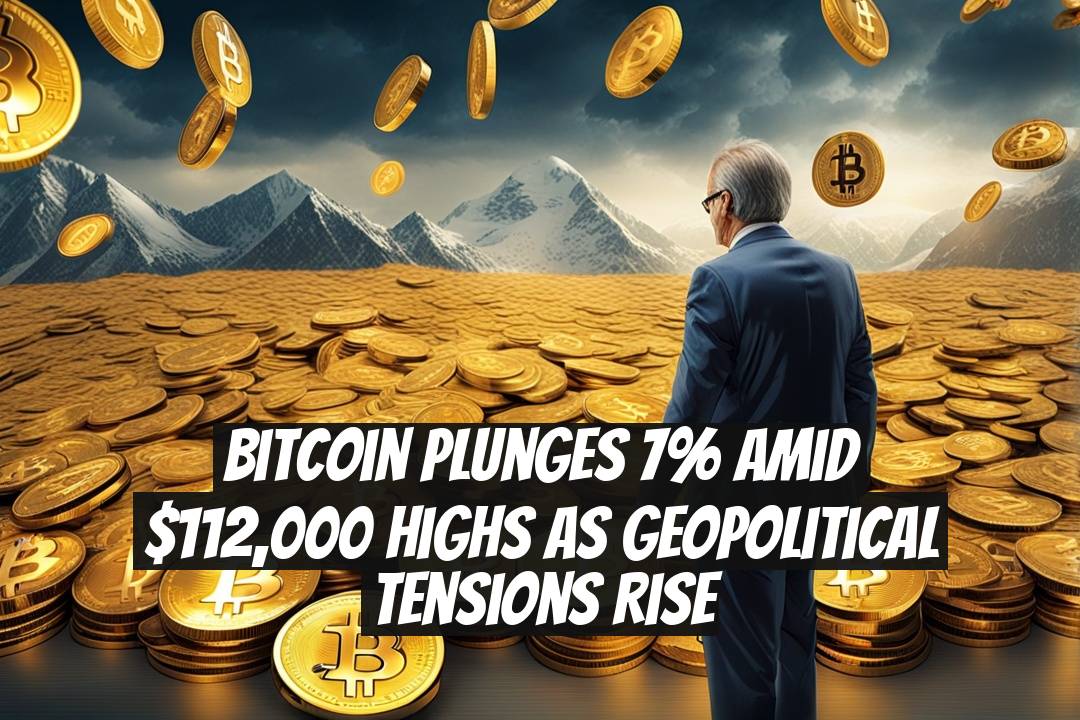 Bitcoin Plunges 7% Amid $112,000 Highs As Geopolitical Tensions Rise