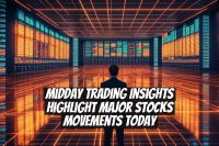 Midday Trading Insights Highlight Major Stocks Movements Today