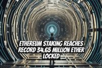Ethereum Staking Reaches Record 34.65 Million Ether Locked