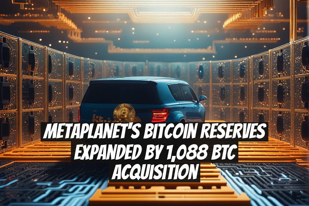 Metaplanet's Bitcoin Reserves Expanded by 1,088 BTC Acquisition