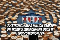 <p><strong>Half a Million Staked on Trump's Impeachment Odds in Feud</strong></p>