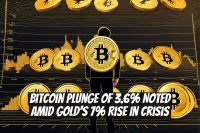 Bitcoin Plunge of 3.6% Noted Amid Gold's 7% Rise in Crisis