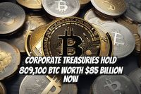 Corporate Treasuries Hold 809,100 BTC Worth $85 Billion Now