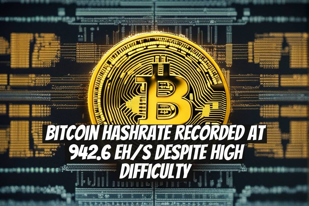 Bitcoin Hashrate Recorded at 942.6 EH/s Despite High Difficulty