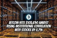 Bitcoin Hits $105,690 Amidst Rising Institutional Correlation With Stocks By 0.7%
