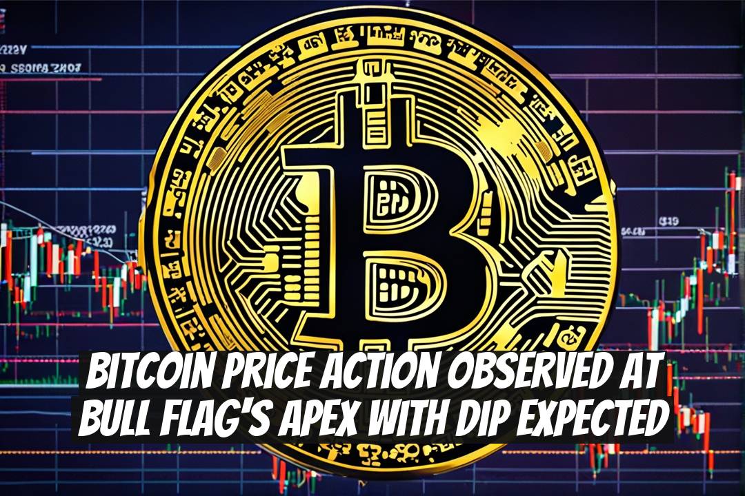 Bitcoin Price Action Observed at Bull Flag's Apex with Dip Expected