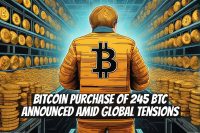 Bitcoin Purchase of 245 BTC Announced Amid Global Tensions