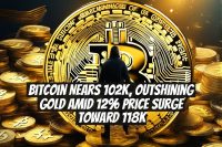 Bitcoin Nears 102K, Outshining Gold Amid 12% Price Surge Toward 118K