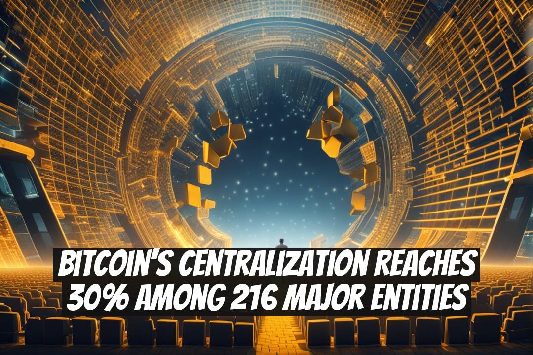 Bitcoin’s Centralization Reaches 30% Among 216 Major Entities