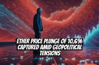 Ether Price Plunge of 10.6% Captured Amid Geopolitical Tensions