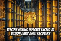 Bitcoin Mining Inflows Exceed $1 Billion Daily Amid Recovery