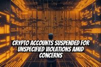 Crypto Accounts Suspended for Unspecified Violations Amid Concerns