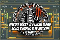 Bitcoin block 899,826 mined solo, yielding 3.15 bitcoin reward