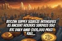 Bitcoin Supply Squeeze Intensifies as Ancient Holders Surpass 550 BTC Daily Amid $105,000 Price Rally