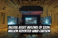 Digital asset inflows of $224 million reported amid caution