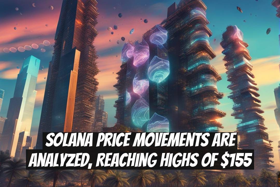 Solana price movements are analyzed, reaching highs of $155