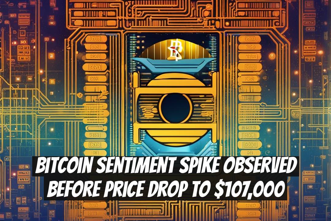 Bitcoin Sentiment Spike Observed Before Price Drop to $107,000