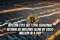Bitcoin ETFs See 1.9% Seasonal Return as Inflows Slow by $300 Million in a Day