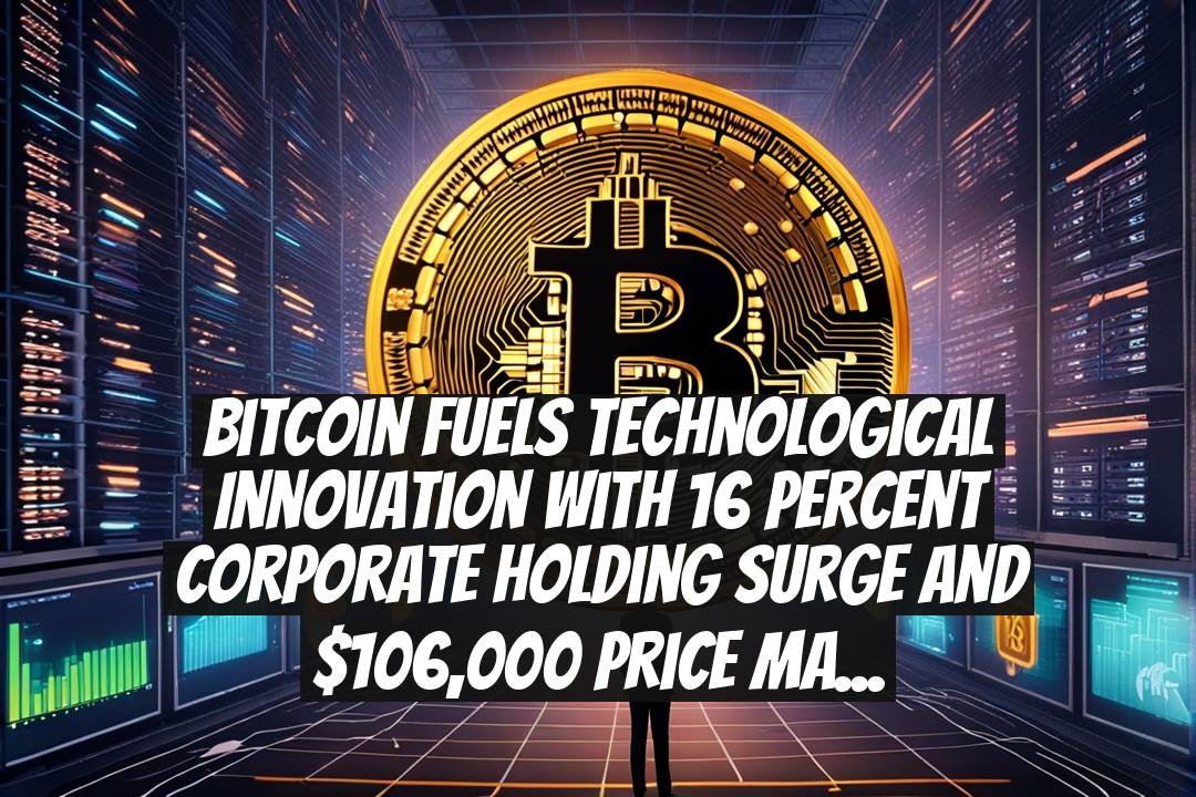 Bitcoin Fuels Technological Innovation With 16 Percent Corporate Holding Surge and $106,000 Price Mark