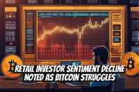 Retail Investor Sentiment Decline Noted as Bitcoin Struggles