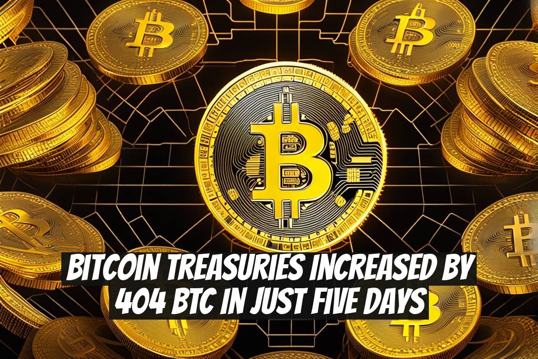 Bitcoin Treasuries Increased by 404 BTC in Just Five Days