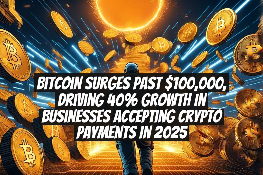 Bitcoin Surges Past $100,000, Driving 40% Growth in Businesses Accepting Crypto Payments in 2025