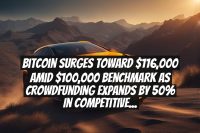 Bitcoin Surges Toward $116,000 Amid $100,000 Benchmark as Crowdfunding Expands by 50% in Competitive Markets
