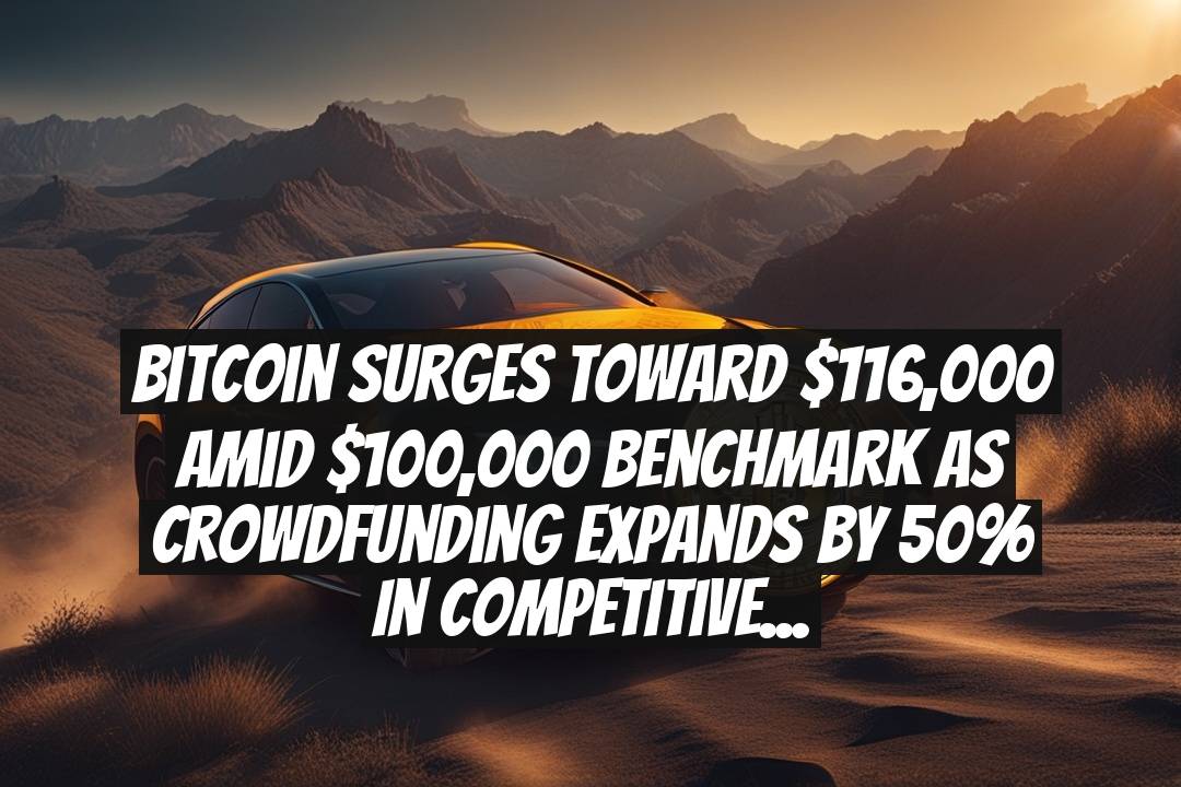 Bitcoin Surges Toward $116,000 Amid $100,000 Benchmark as Crowdfunding Expands by 50% in Competitive Markets