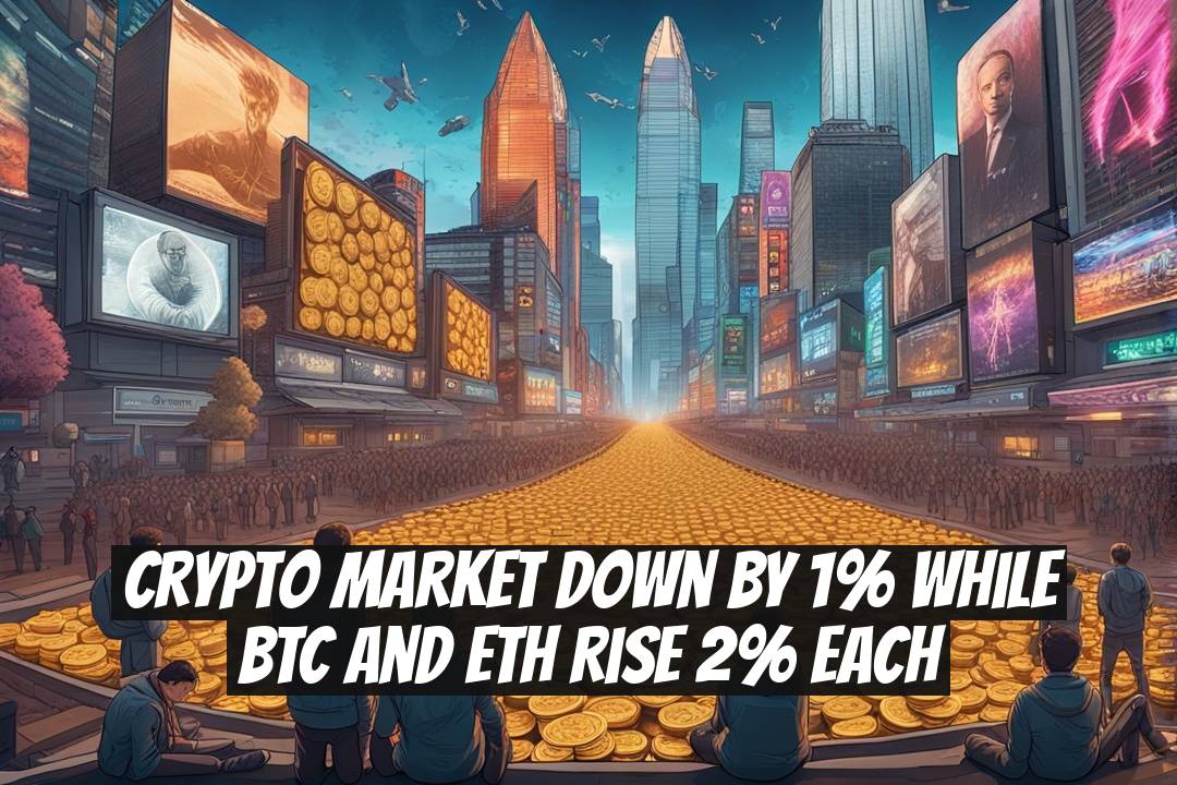 Crypto Market Down by 1% While BTC and ETH Rise 2% Each