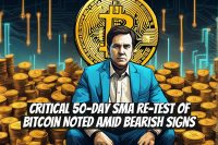 Critical 50-Day SMA Re-Test of Bitcoin Noted Amid Bearish Signs