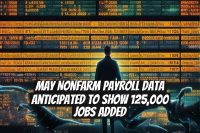 May Nonfarm Payroll Data Anticipated to Show 125,000 Jobs Added