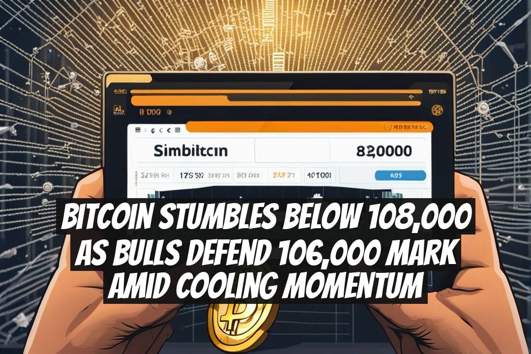 Bitcoin Stumbles Below 108,000 As Bulls Defend 106,000 Mark Amid Cooling Momentum